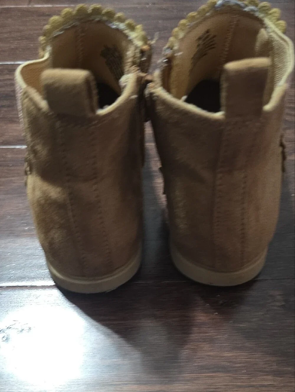 Kids Tan Slip-On Chelsea Boots